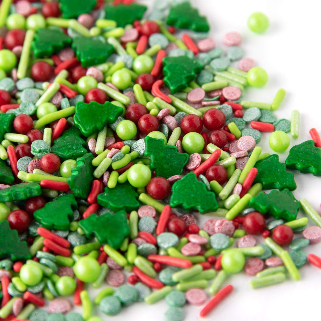 Sweets Indeed Sprinkles  Edible Sprinkle Mix  Perfect for Cake Decorations  Baking  Ice Cream  Cookies  Cupcake Topper  4 ounces (Christmas)