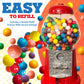 American Gumball Company - Metal 11-Inch Retro Style Red Gumball Machine, Made For 0.62 Inch Gumballs, Candy Or Nuts, Accepts An
