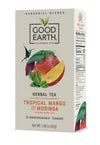 Good Earth Sensorial Blend Flavored Herbal Tea Tropical Mango and Moringa, No Artificial Color, No Preservatives, 15 Bag (Pack o
