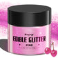 Bayep Shimmer Pink Edible Glitter for Drinks, 30g Luster Dust for Cakes and Parties