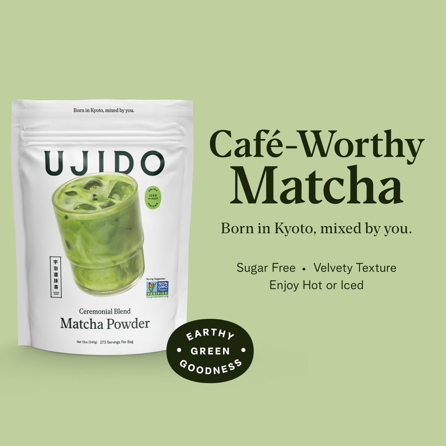 Ujido The Path of Zen Matcha Green Tea Powder Ceremonial Blend - 12 oz