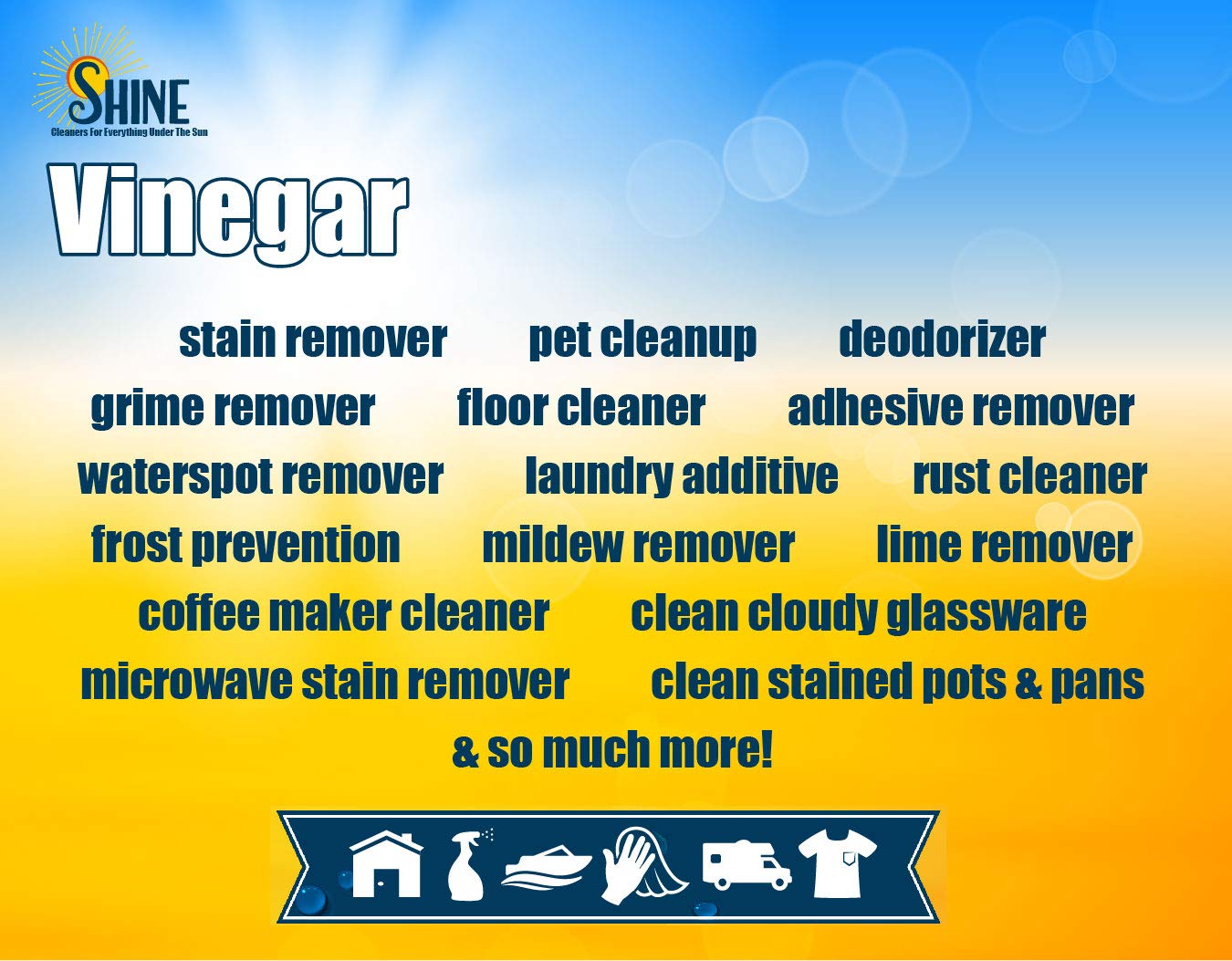30% Concentrated Vinegar Gallon - Makes 6 Gallons of Finished Solution - For Home and Outdoor Use - Concentrated All Purpose Vinegar