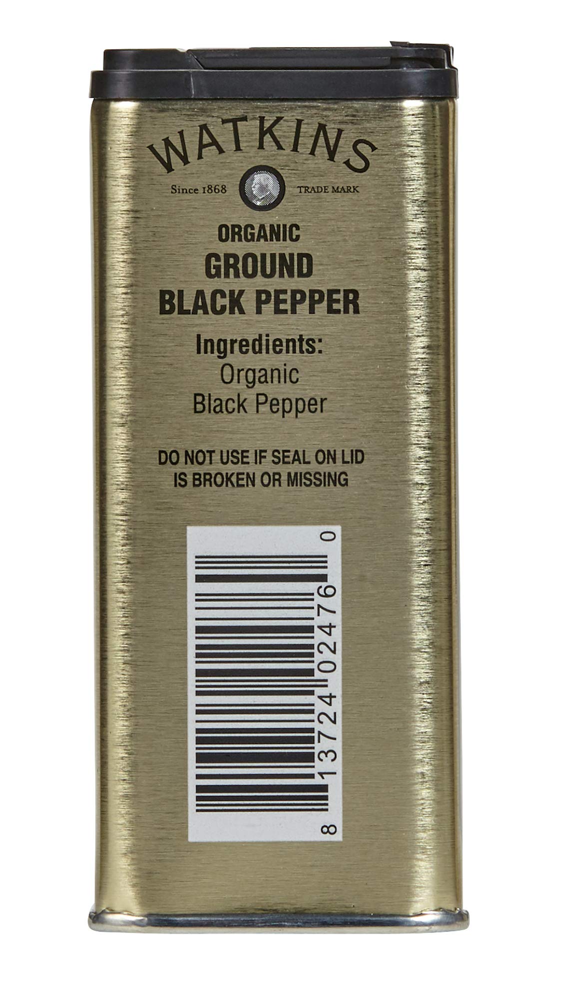 Watkins Organic Pure Ground Black Pepper, 4 oz., 12 Count