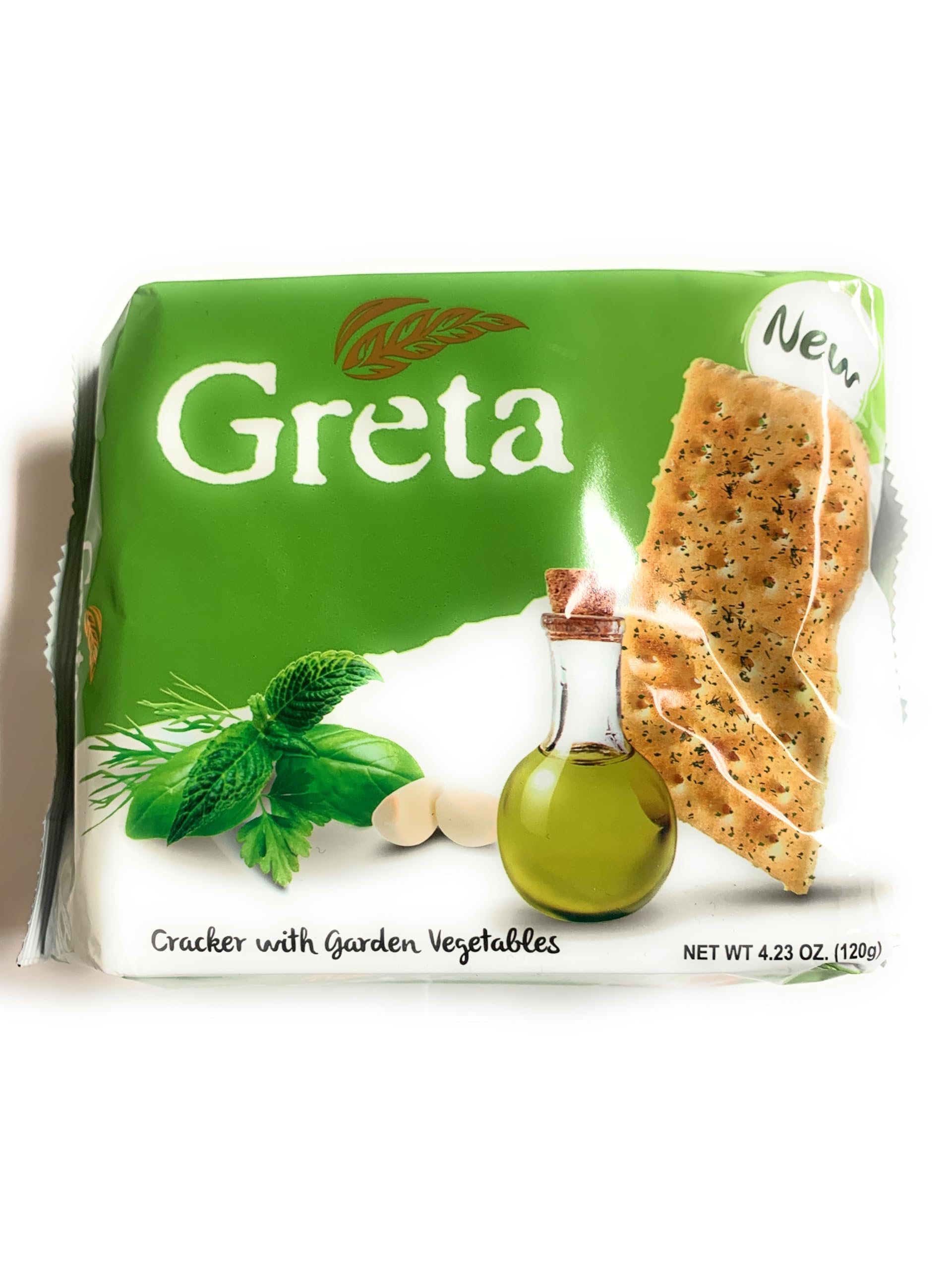 Greta Garden Vegetables Crackers, 4.23 oz, New 2 Pack