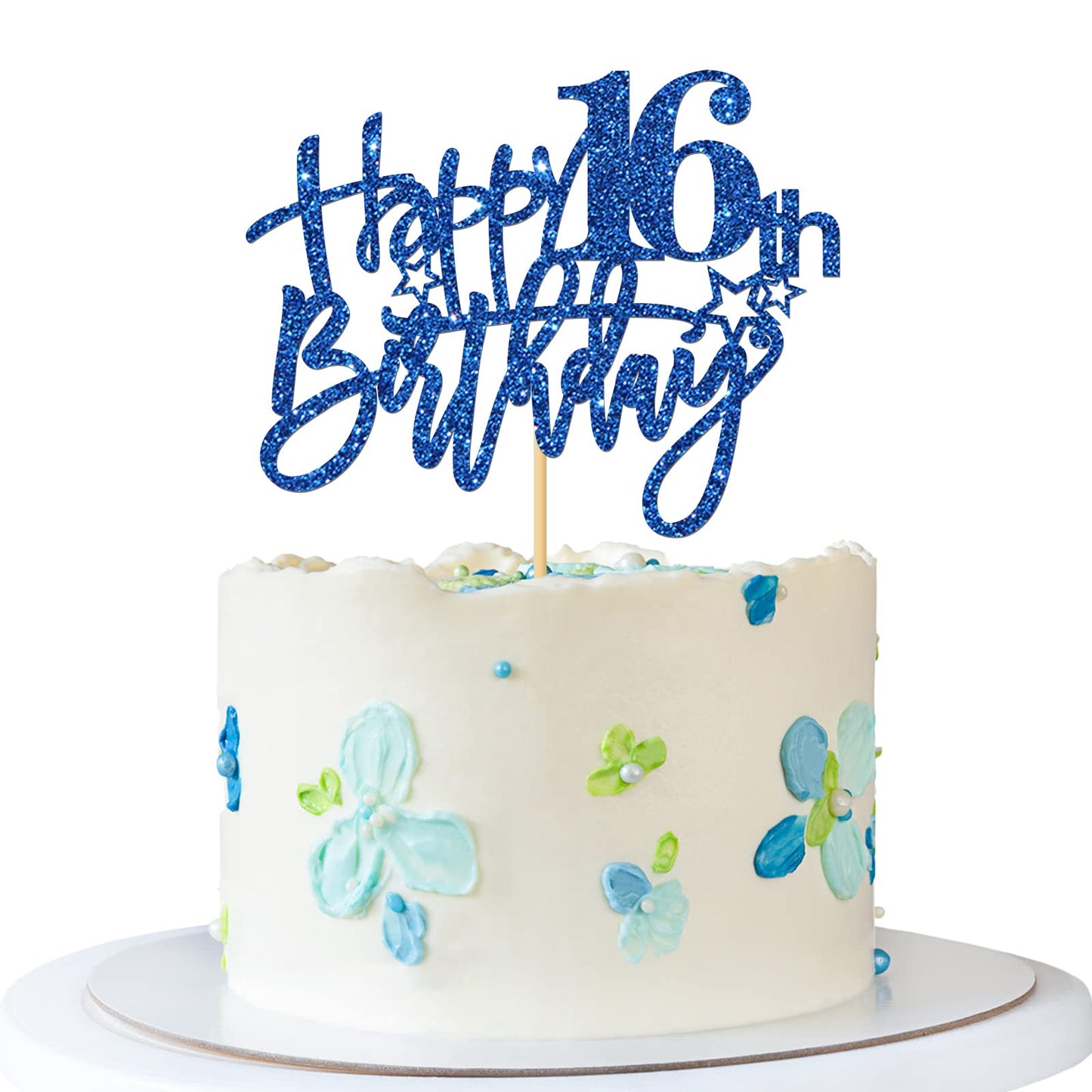 Roadsea Happy 16Th Birthday Cake Topper - Girl Boy Teenager Sixteen Years Old Birthday Cake Supplies - 16Th Birthday Party Decor