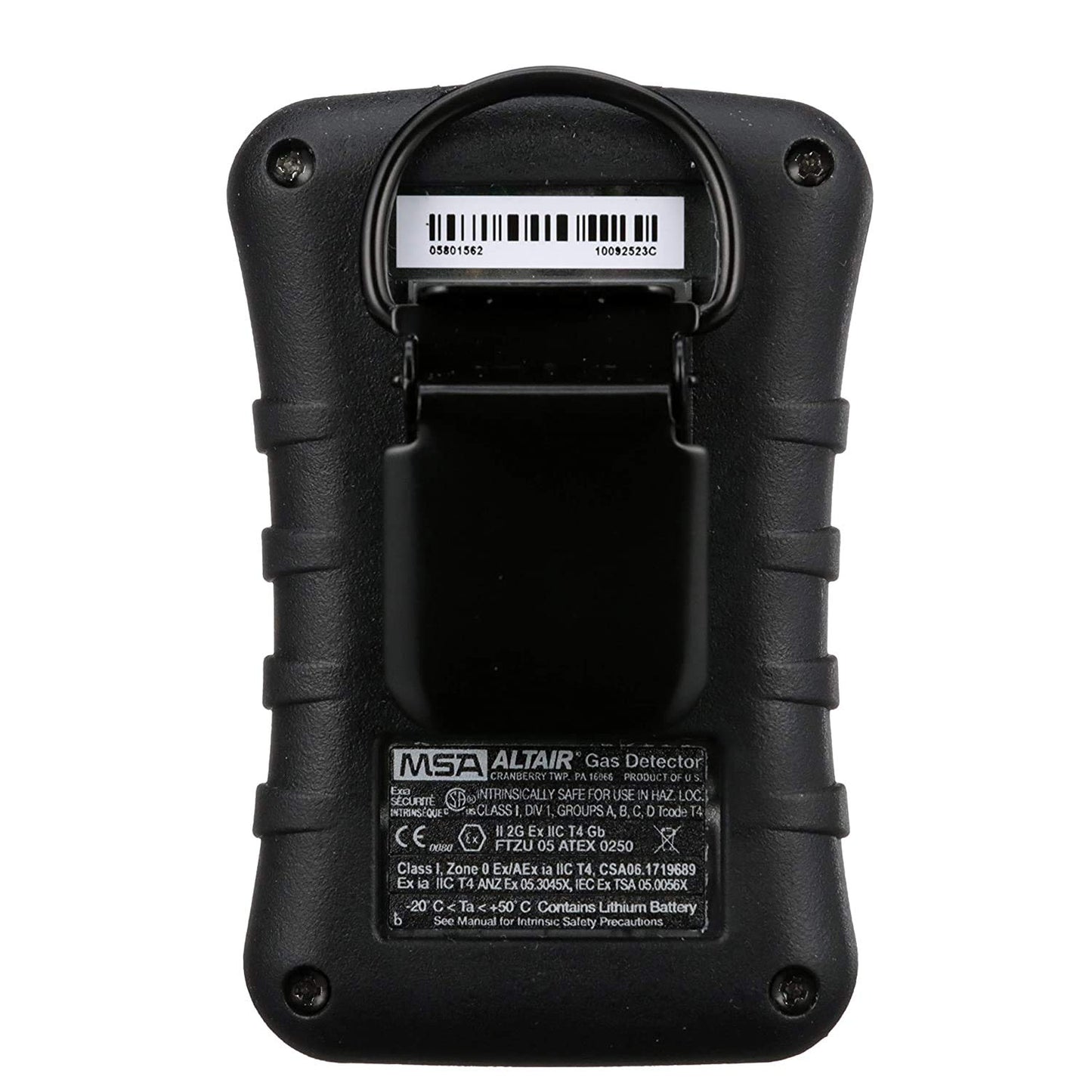 Msa 10092523 Altair Single-Gas Detector - (O2) Oxygen (Low: 19.52%, High 23.0%), Color: Black, Portable Gas Monitor, Durable, Ha