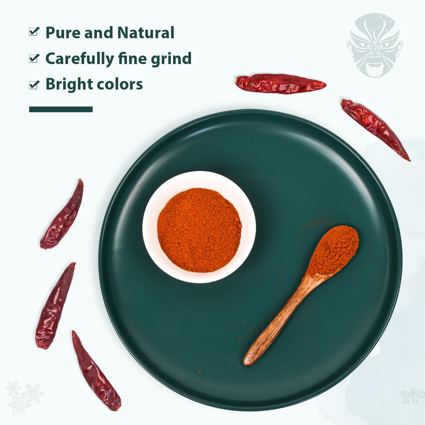 Soeos Premium Sichuan Chili Powder 8oz(226g),All Natural,Asian Chili Powder,Savory Spicy Red Chili Powder from Dried Chillies,Ch