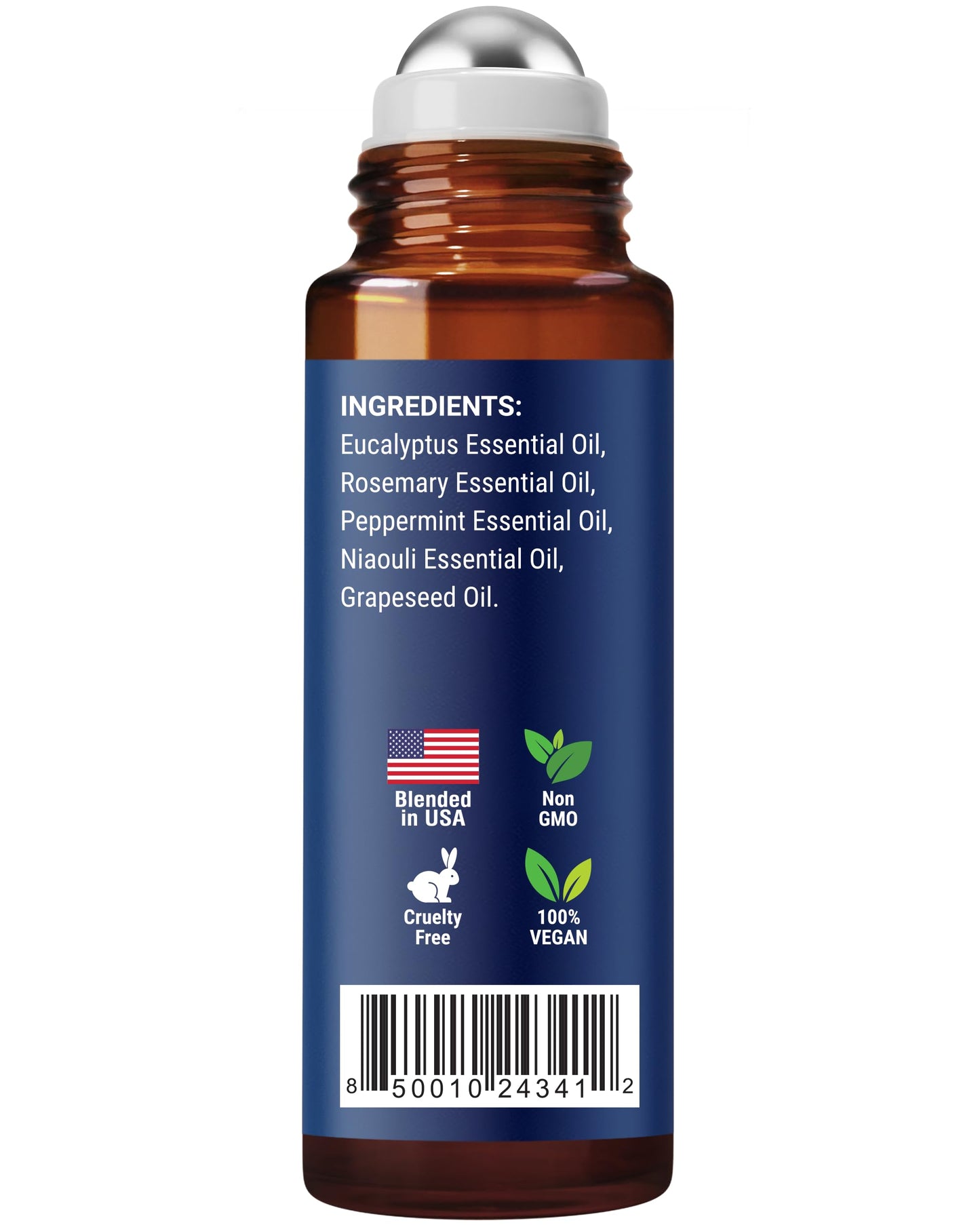 Breathe Ease Essential Oil Roll On Blend 10Ml - Breathe Easy Essential Oil Roll-On - Pure Eucalyptus, Peppermint, And Rosemary O