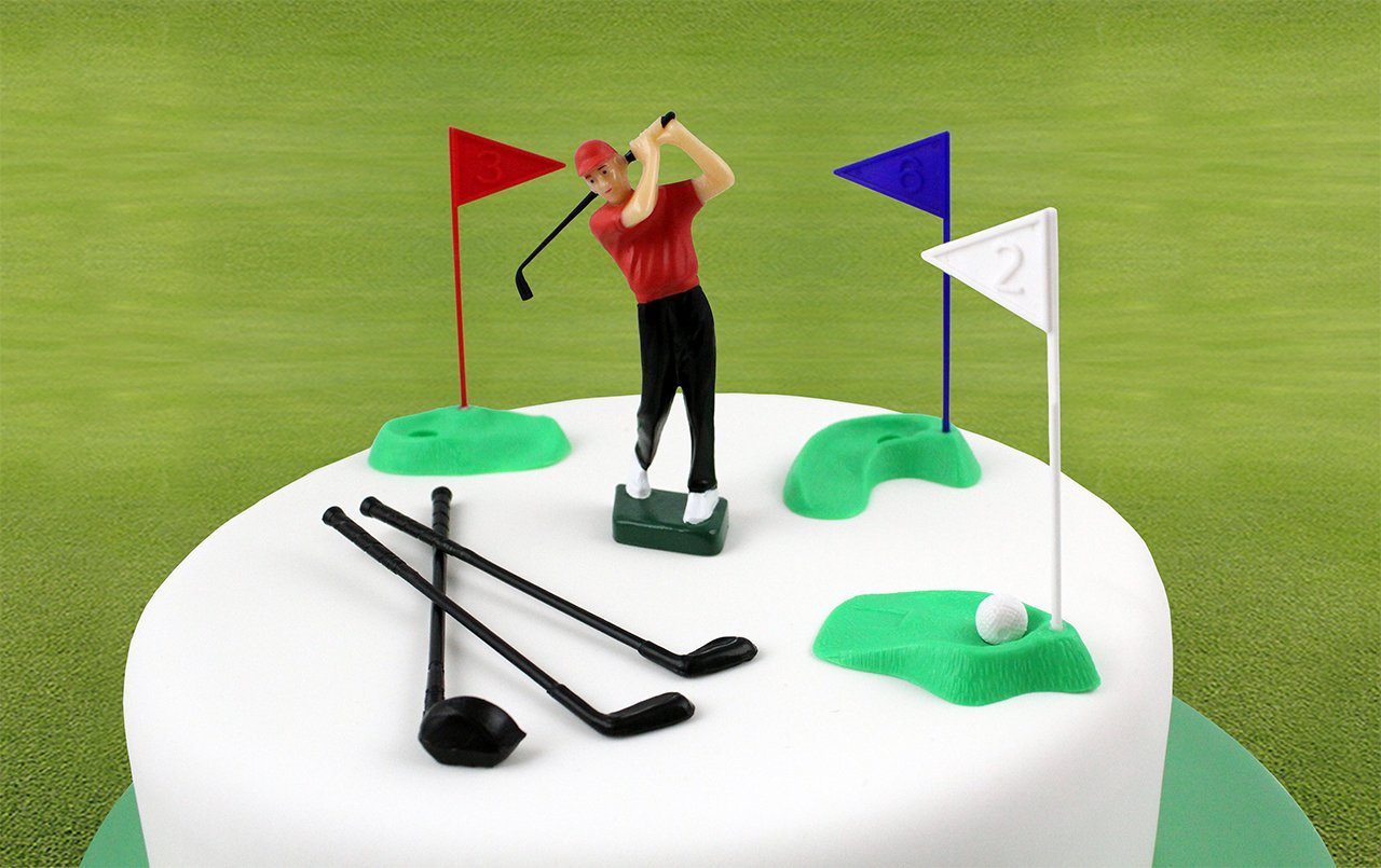PME golf DecorationsPlastic Figures, 13-Pieces, greenRedBlueWhiteBlack