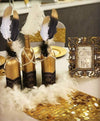 Jevenis 41 Pcs Gorgeous Black And Gold Dipped Feather Black Feathers White Pearl Bead Necklaces For 1920'S Wedding Cake Decorati