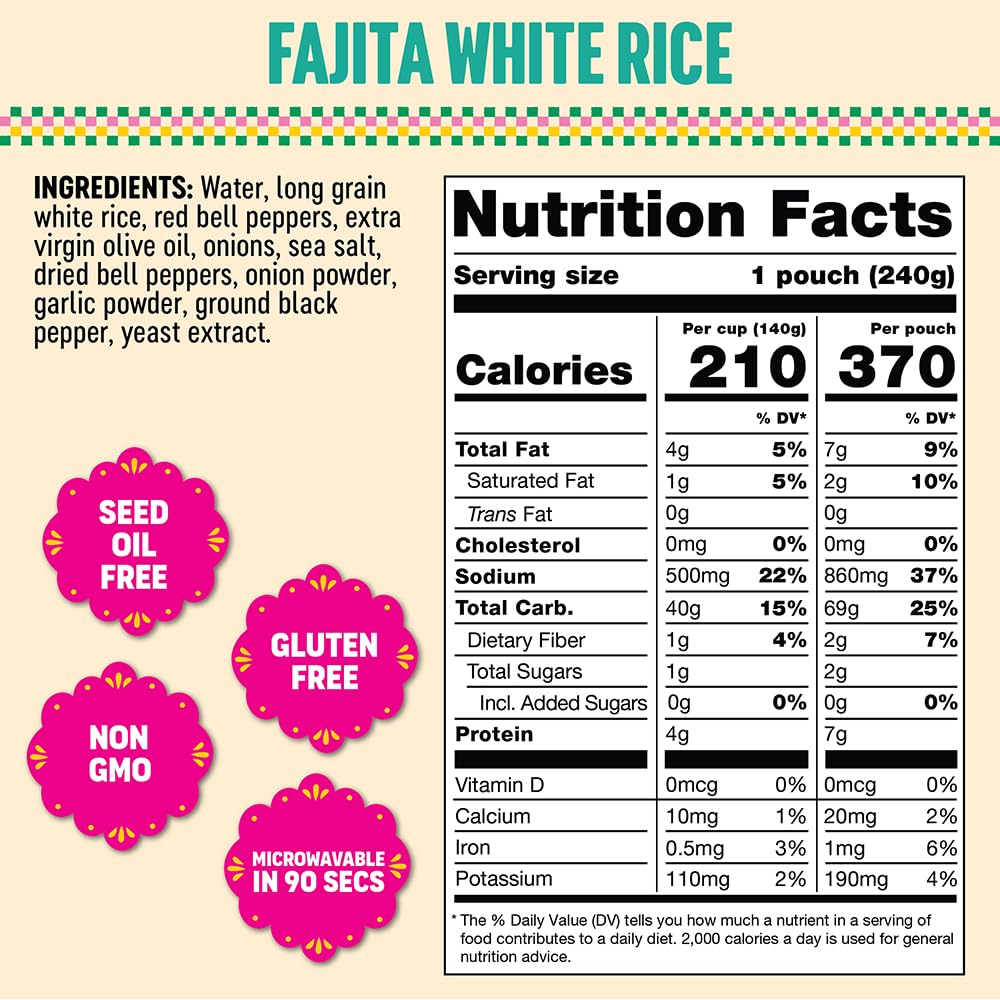 SOMOS Fajita White Rice, 8.5 OZ