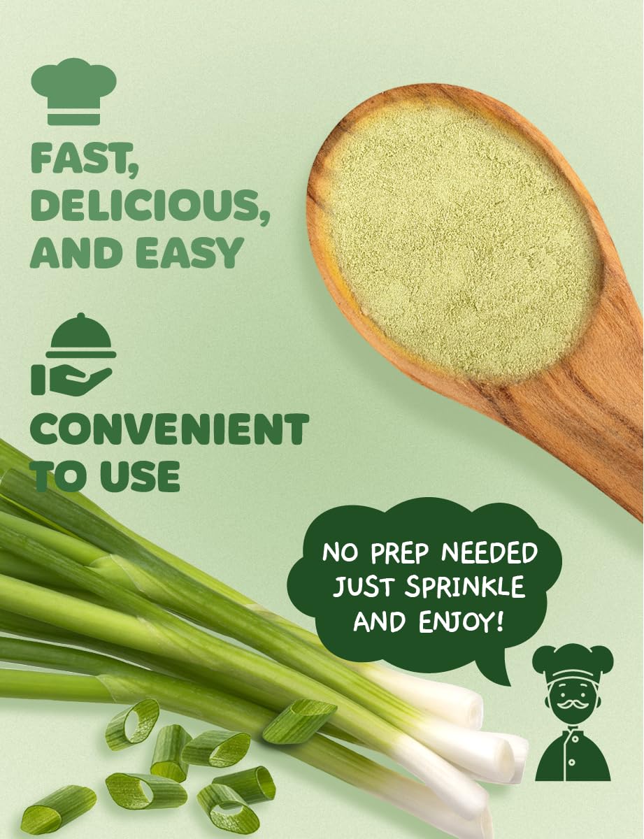 Nice Witch'S Korean 100% Pure Green Onion Powder 7.05Oz / 200G - All-Natural Flavor For Soups, Sauces, And Seasonings  (Gree