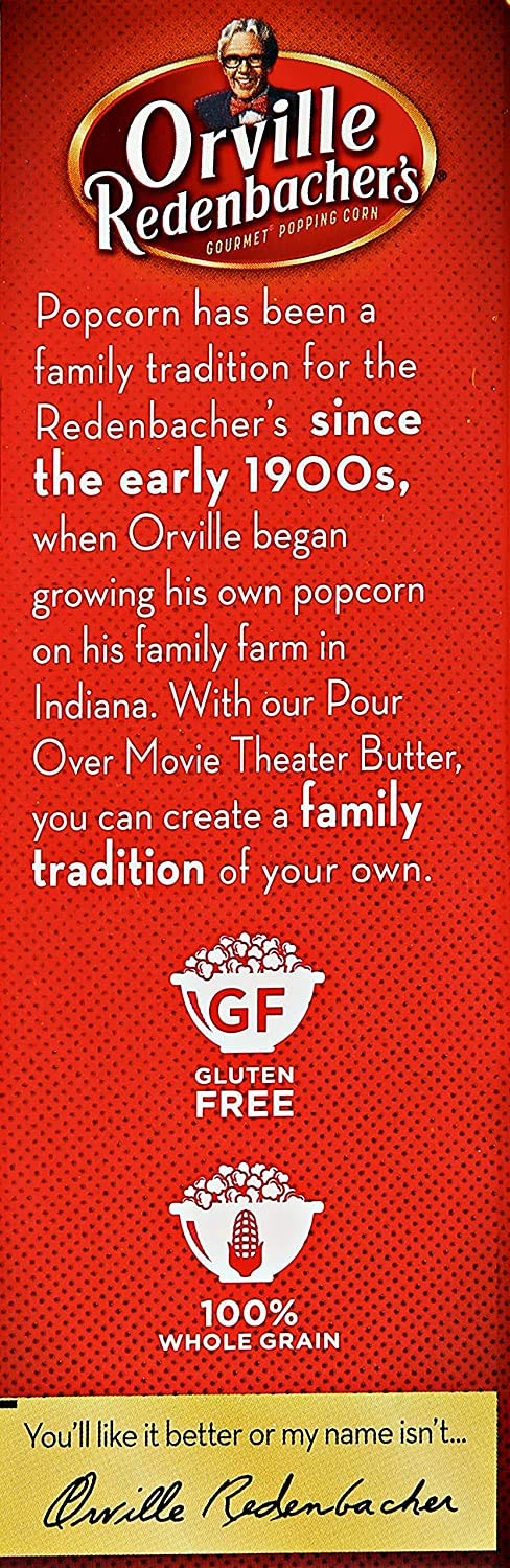 Orville Redenbacher's Pour Over Movie Theater Butter Popcorn, 9.9oz Box (Pack of 4) - Perfect for Movie Nights and Snacking