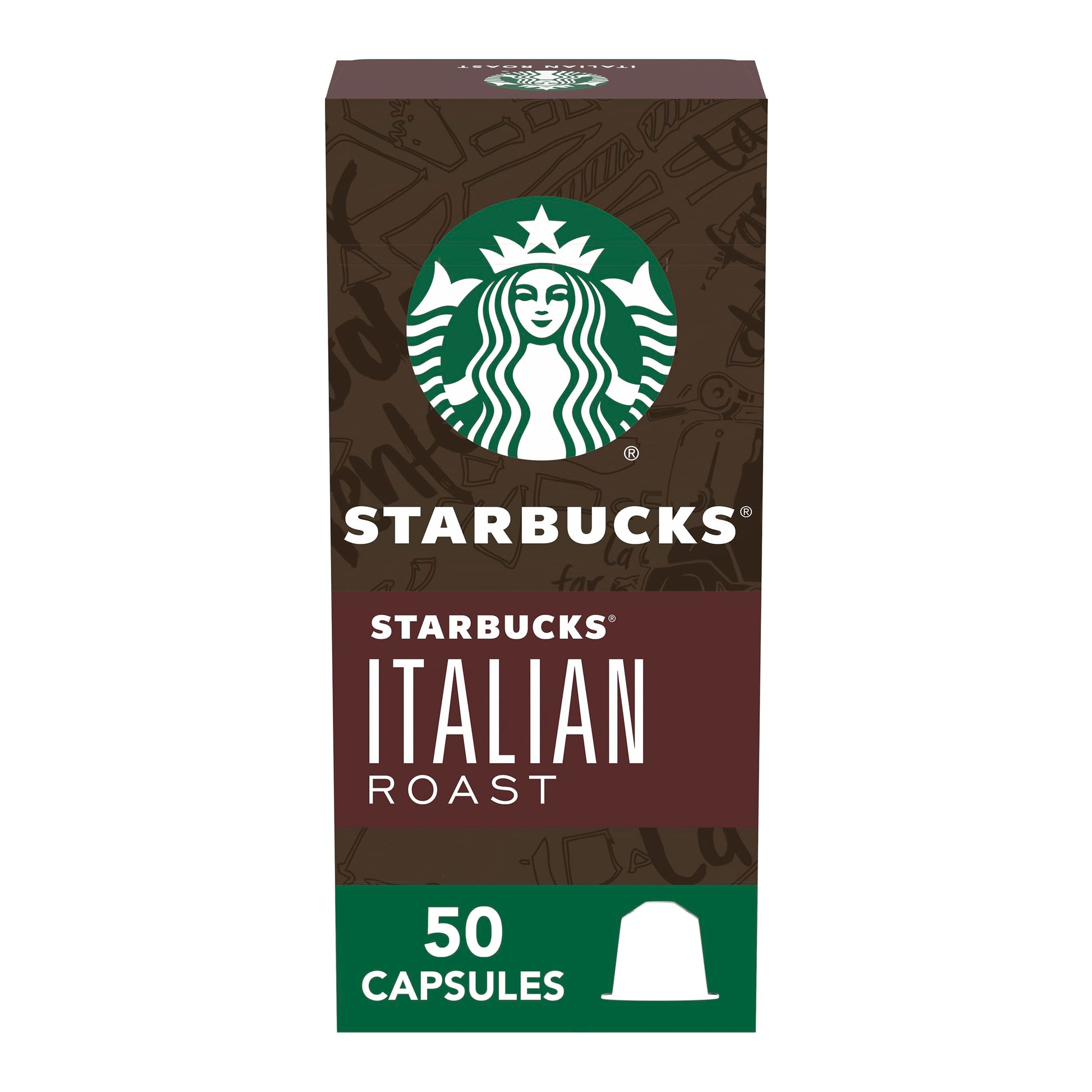 Starbucks Espresso Pods, Dark Roast, 50-count, Original Line, Model 77S460
