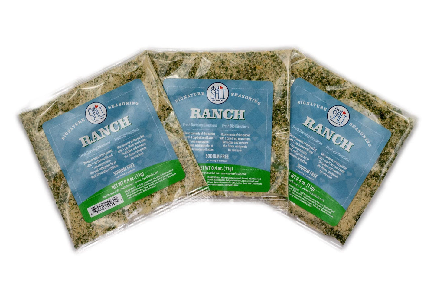 Mysalt Ranch Dressing Mix – 5 Pack – Sodium-Free Seasoning – Restaurant-Style Ranch Flavor For Low-Sodium Homemade Dip Or Dressing