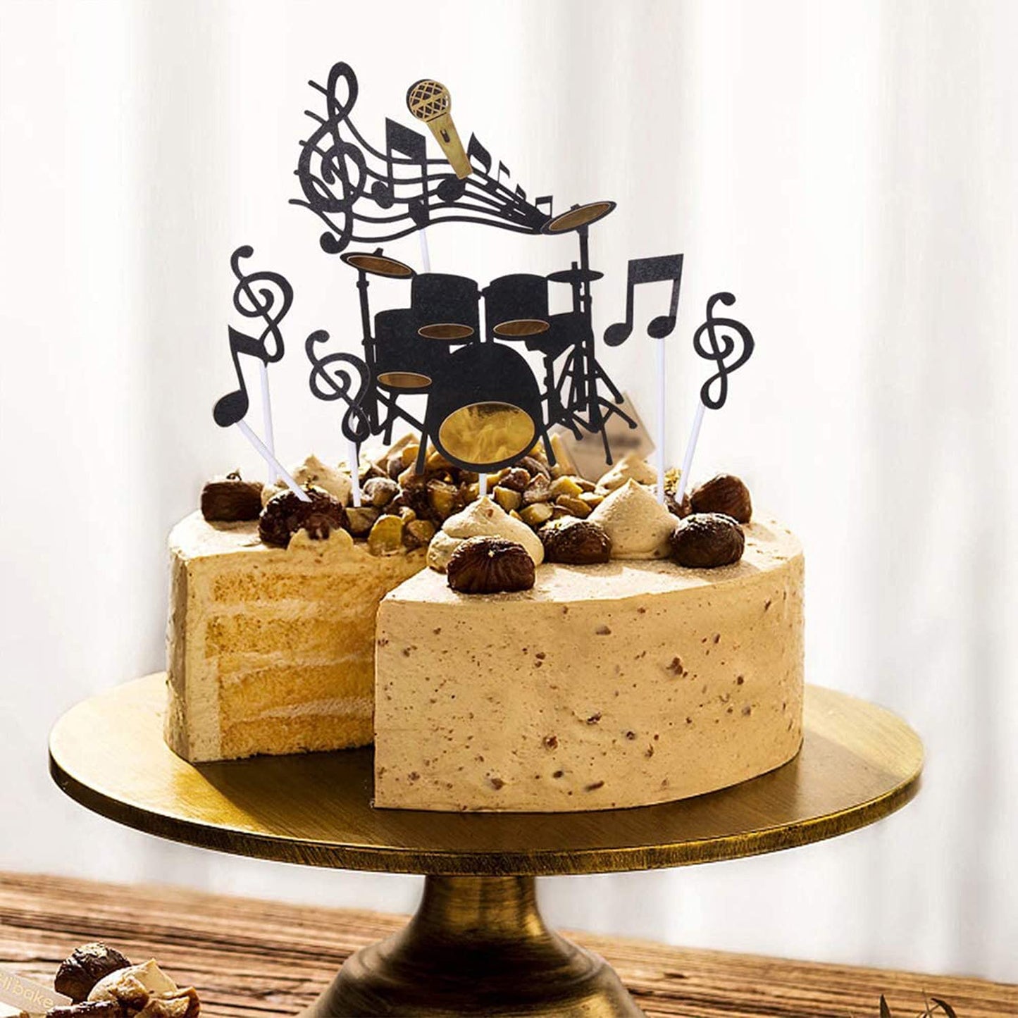 16Pcs Music Cake Topper Musical Instruments Decorations For Birthday Cupcake Topper Party Supplies