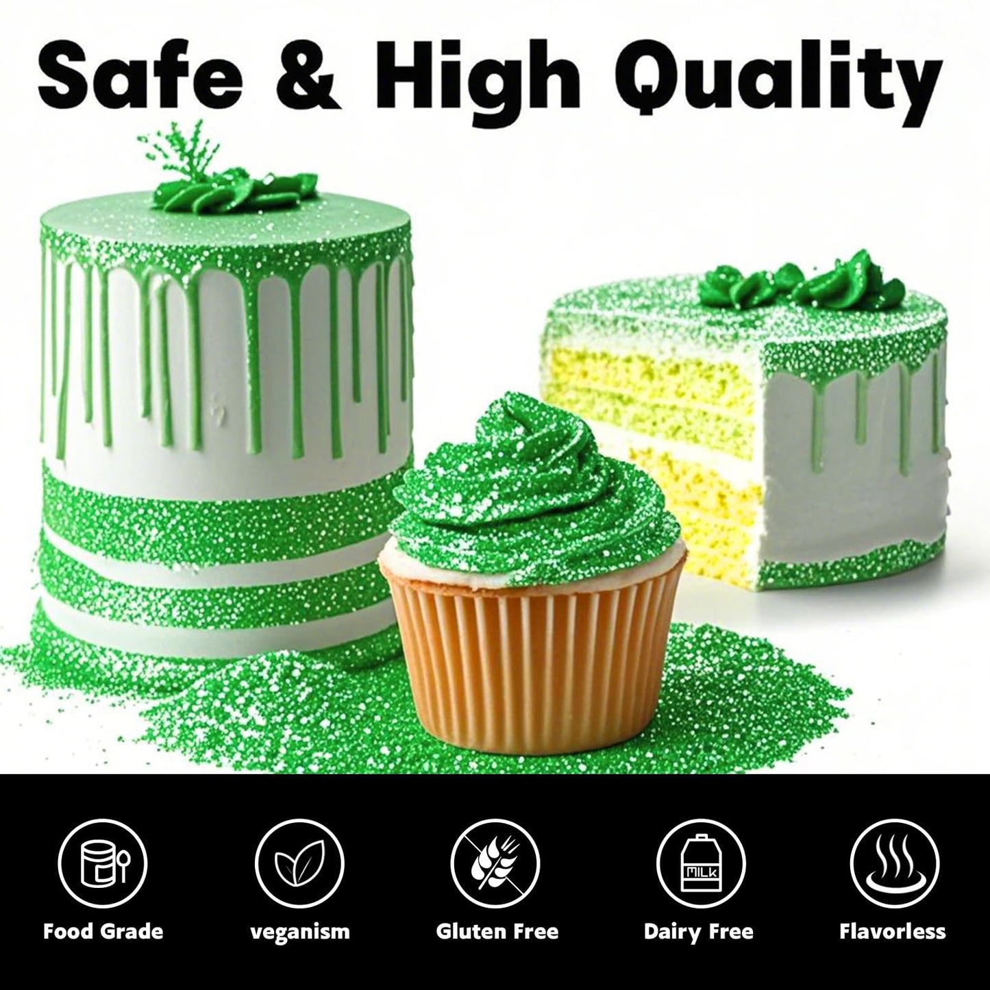 Edible Glitter For Cocktails, Edible Glitter Spray, 10G Edible Luster Dust For Cakes, Edible Shimmer Powder For Drinks, Cupcakes