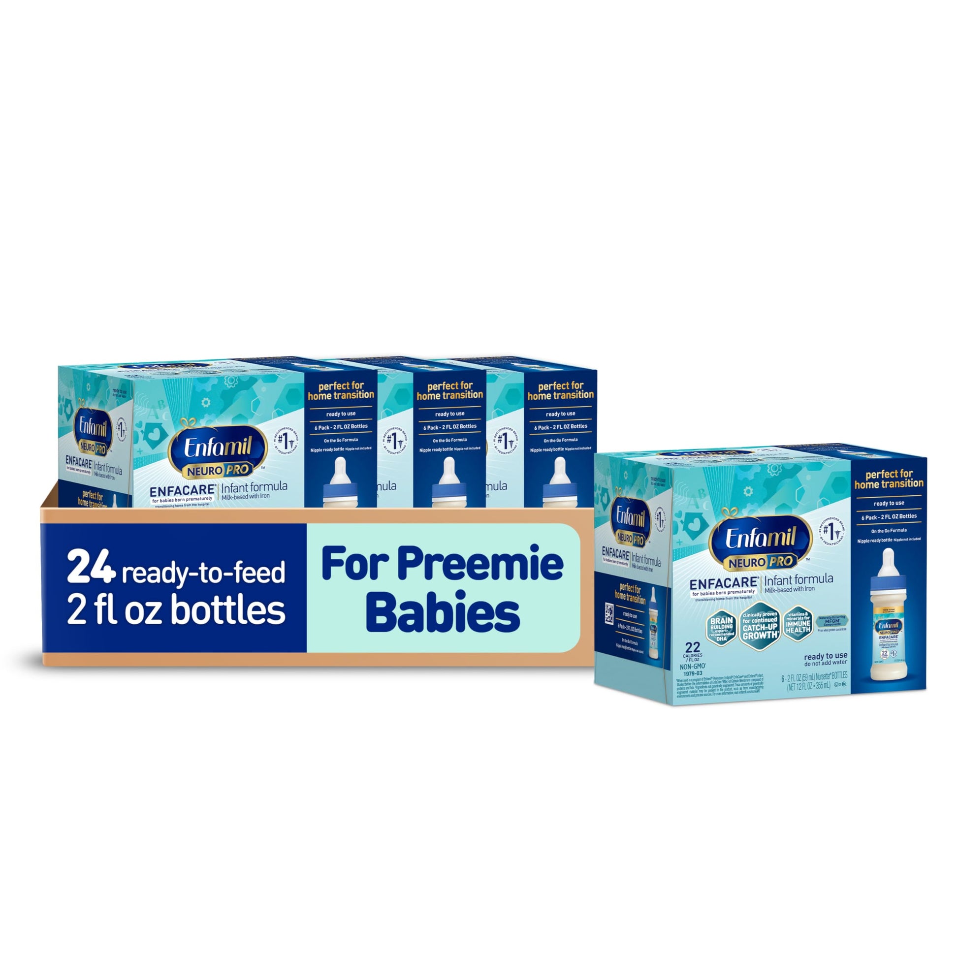 Enfamil NeuroPro EnfaCare High Calorie Premature Baby Formula, Milk-Based with Iron, Brain-Building DHA, Vitamins & Minerals for