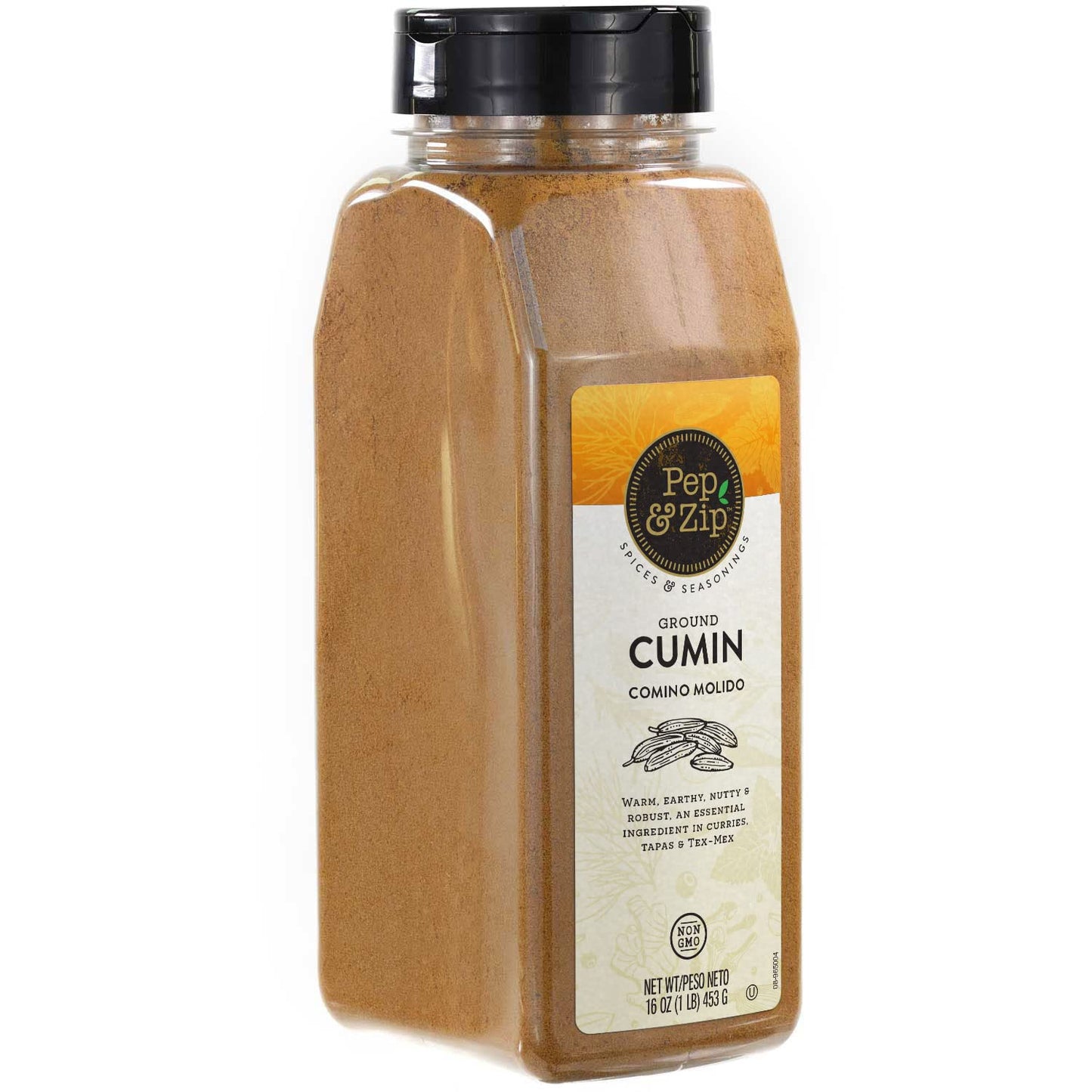 Pep And Zip Ground Cumin/Comino Molido, Non-Gmo, Kosher, 16Oz