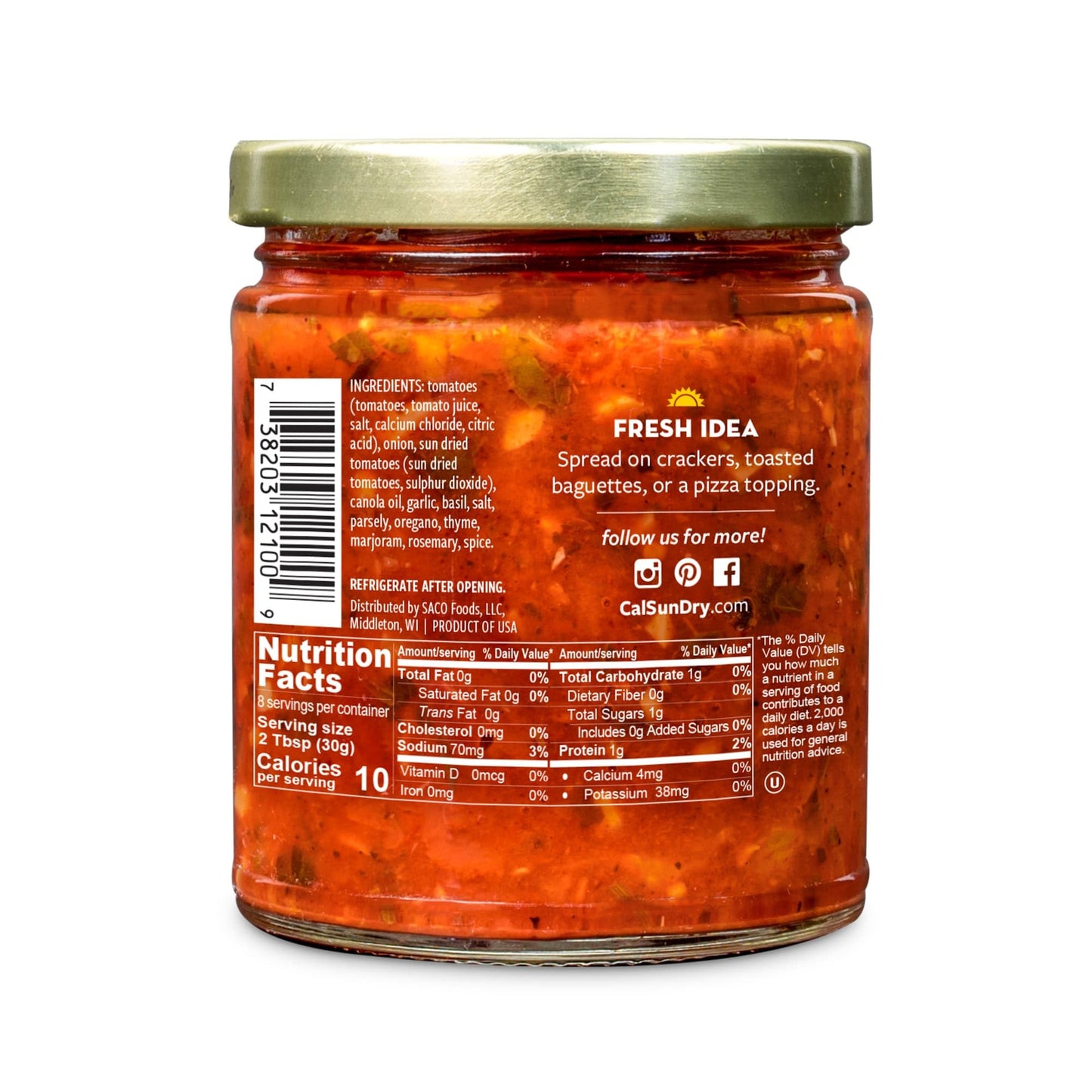 Sun-Dried Tomato Bruschetta, 9oz (Pack of 2) by CALIFORNIA SUN DRY | Gluten-Free and Antioxidant Rich