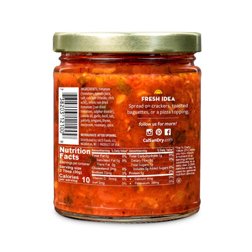 Sun-Dried Tomato Bruschetta, 9oz (Pack of 2) by CALIFORNIA SUN DRY | Gluten-Free and Antioxidant Rich