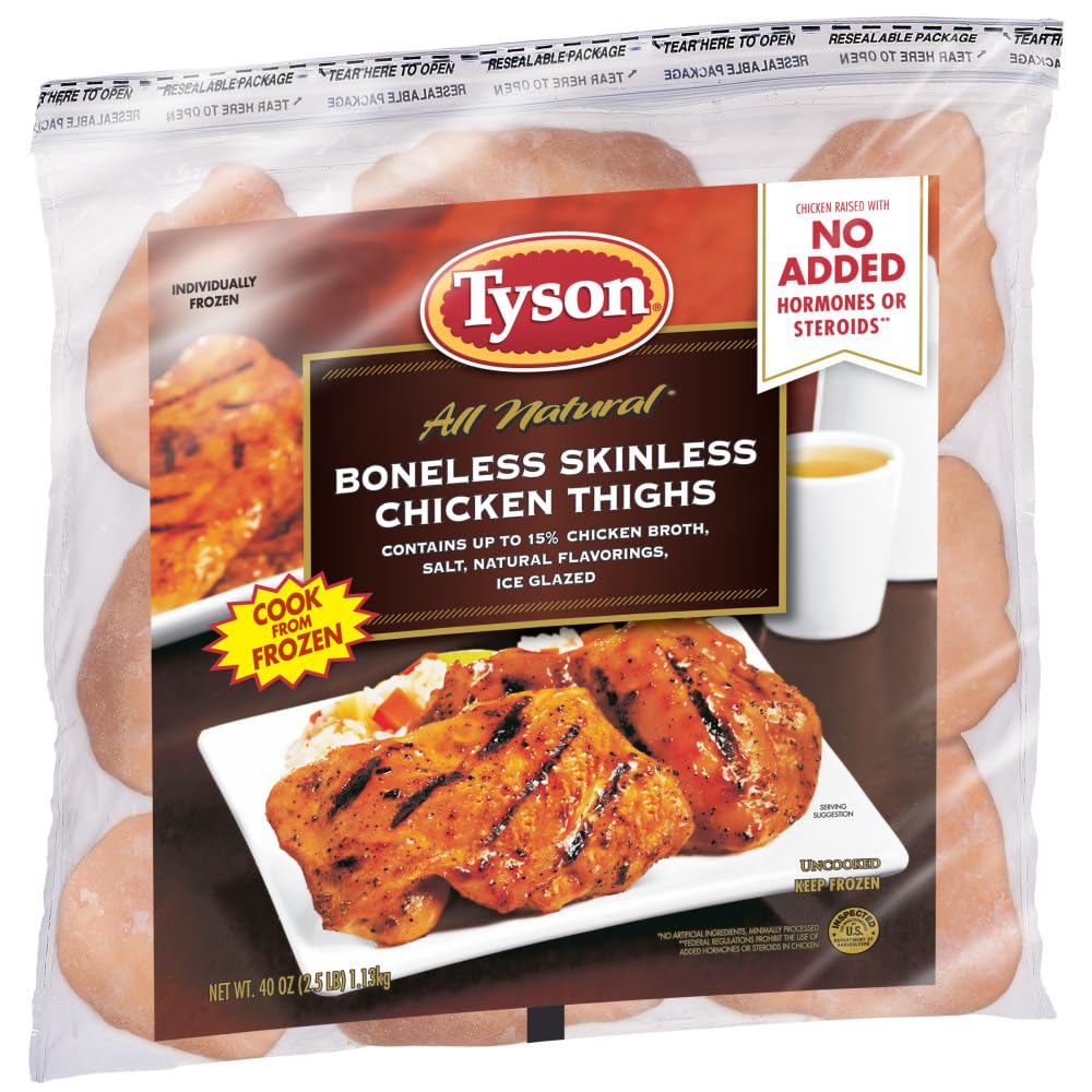 Tyson Boneless Skinless Chicken Thighs, 2.5 lb. (Frozen)