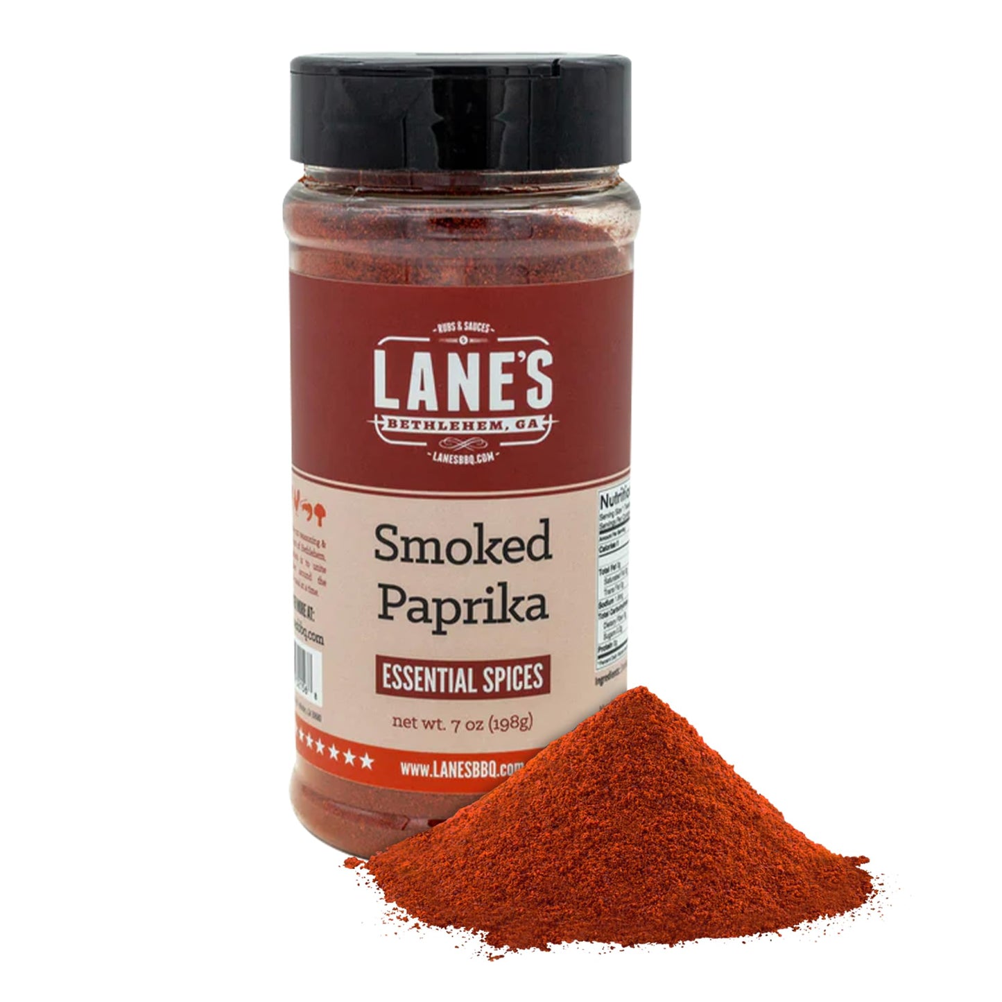 Lanes Smoked Paprika Powder, All-Natural Seasoning, 7 Oz, Great for Meat and Vegetables