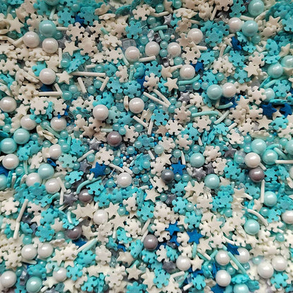 Eastron Edible Frozen Sprinkles Candy Snowflake Sugar Cake Cupcake Toppers Cookie Dessert Decorations for Halloween Christmas Bi