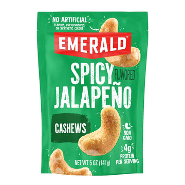 Emerald Nuts  Jalapeno Cashews  5 Oz Resealable Bag