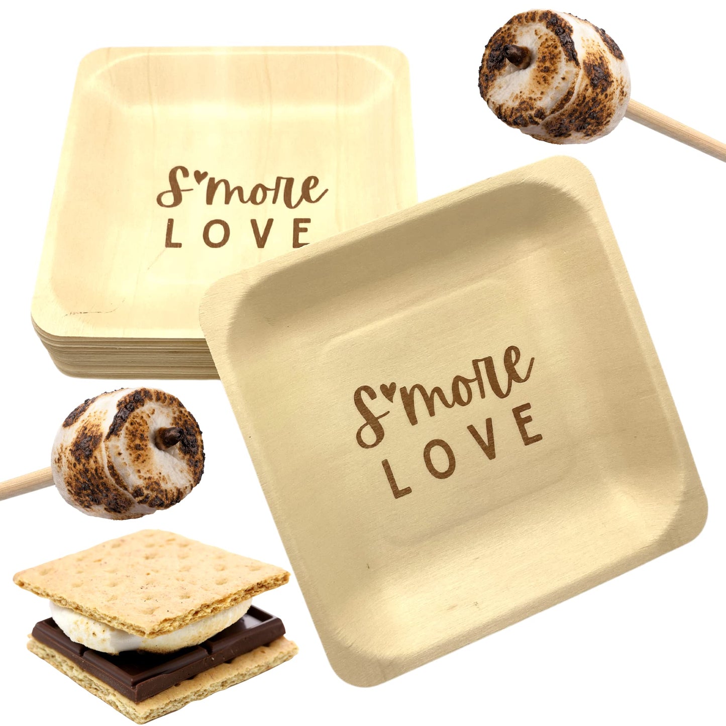 [400 Piece] Wedding/Party Bulk S'Mores Kit - Makes Up To 108 S'Mores - Includes 12'' Roasting Sticks, Chocolate, Graham Crackers