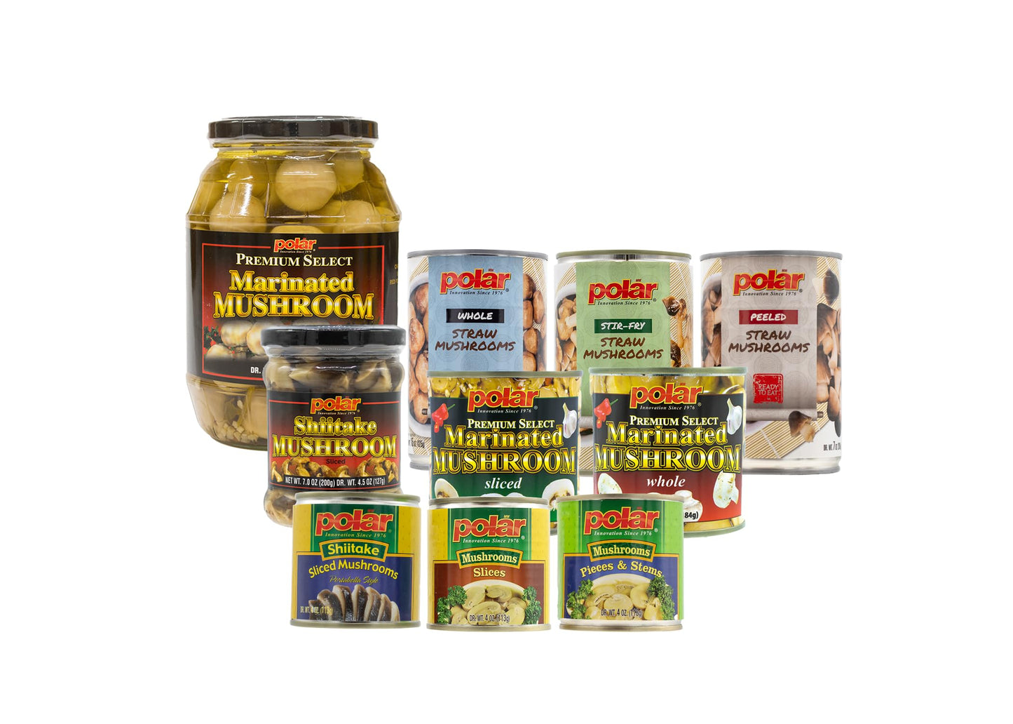 MW Polar enhanced Select Sliced Marinated Mushrooms 6.4oz (Pack of 12)