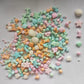 Clonynix Edible Colorful Ocean Mermaid Candy Sprinkles, 3.5 oz, Starfish Shell Cake Cupcake Toppers, Sweet Decorations
