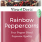 Viva Doria Rainbow Blend Peppercorn, Steam Sterilized Whole Black/Green Pepper, Whole Pink/White Pepper, 16 Oz, For Grinder Refills