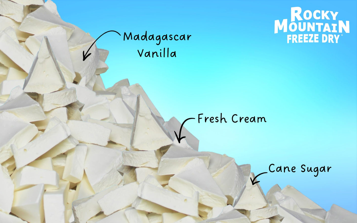 Rocky Mountain Freeze Dry Vanilla Ice Cream – Freeze Dried Snack, 1 OZ