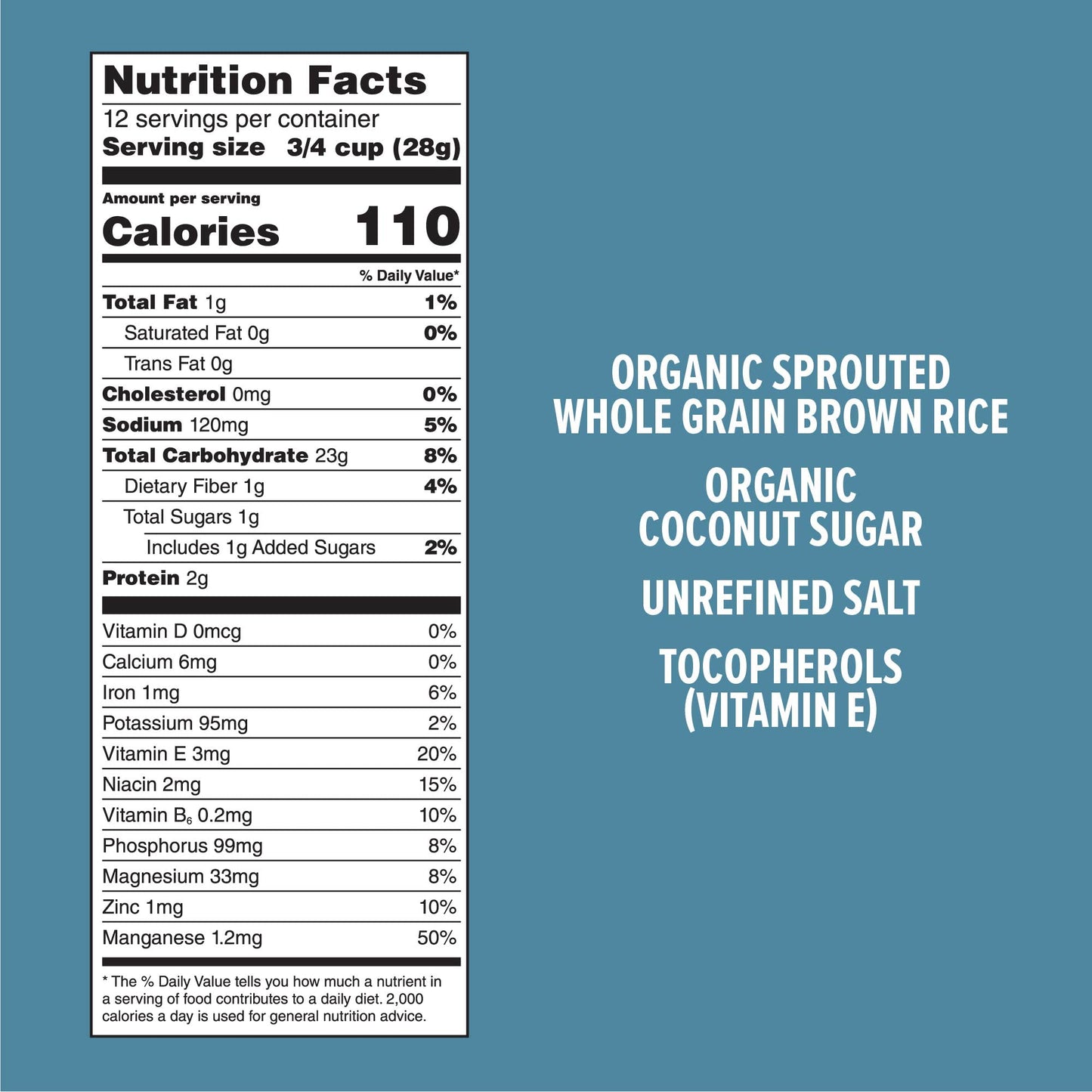 One Degree Organic Foods Sprouted Brown Rice Crisps, Usda Organic, Non-Gmo Gluten Free Brown Rice Cereal, 8 Oz., 6 Pack