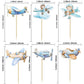 Gyufise Air  Cupcake Toppers, 36Pcs Paper Decorations, 2.4x3.9 inches, Blue, Ideal for   Theme Baby Shower or Kids Birthday Party