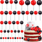 66 Pieces Mini Balloon Cake Topper Decorations Balls Faux Pearl Balls Picks Diy Cake Insert Topper Baking Decoration For Anniver