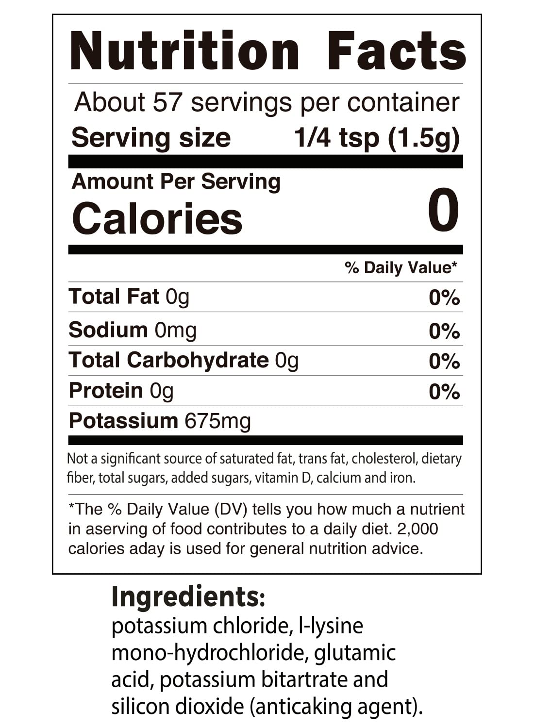 0% Sodium Salt Substitute - Nativo Wellness - Salt Alternative - Gluten Free - Low In Calories - Reduce Your Daily Sodium Intake