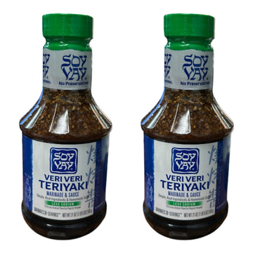 SCENTS N STORIES Less Sodium Teriyaki Marinade & Sauce, 21 Fl Oz (Pack of 2)