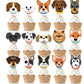 Kudes 32Pcs Dog Cupcake Toppers - Cute Puppy Faces Cake Topper Picks Party Bunting Decorations For Dog Puppy Theme Kids Birthday