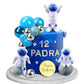 24 Pcs Space Cake Toppers Outer Space Astronaut Figurines Cake Decorations For Space Theme Baby Shower Birthday Party Supplies (