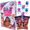 Princess Decorated Lollipop Rings Bulk Flavored candy for Birthday Party Favor Individually Wrapped With Assorted Flavors 18 cou