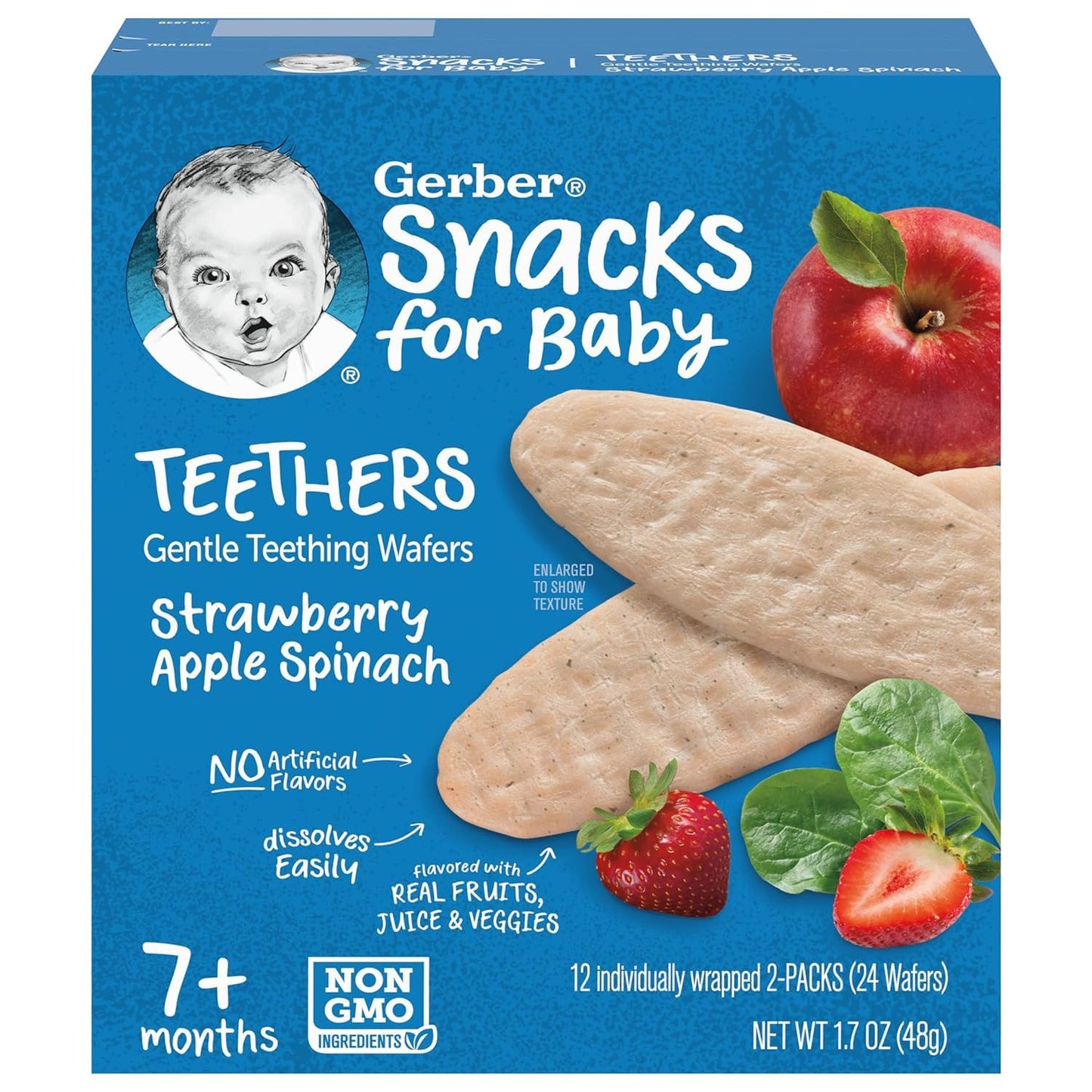 Gerber Teethers (1 Strawberry Apple Spinach, 1 Mango Raspberry) Variety Pack