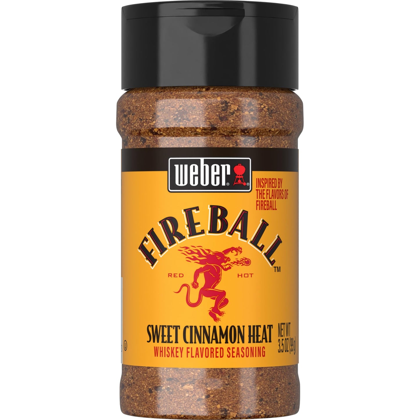 Weber BBQ Seasoning, Fireball Whiskey Flavor, 3.5 oz, Model 1165027