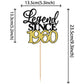 Rssta i Cake Topper - Legend Since 1960, Glitter Design, 65th Birthday Decoration, Black Gold