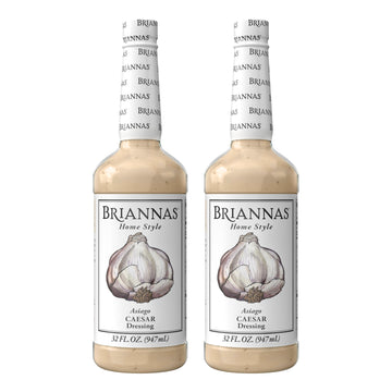 BRIANNAS - Home Style Asiago Caesar Dressing - Fine Salad Dressing made with Premium Ingredients - Gluten Free and Low Sugar Dre