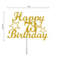 73 Birthday Cake Topper Gold Glitter, Party Decoration Ideas, Premium Quality, Sturdy Doubled Sided Glitter, Acrylic Stick. Made