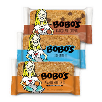 Bobo'S Lactation Oat Bars For Breastfeeding Moms, 12 Pack Variety Includes Chocolate Chip, Original, And Peanut Butter Chocolate