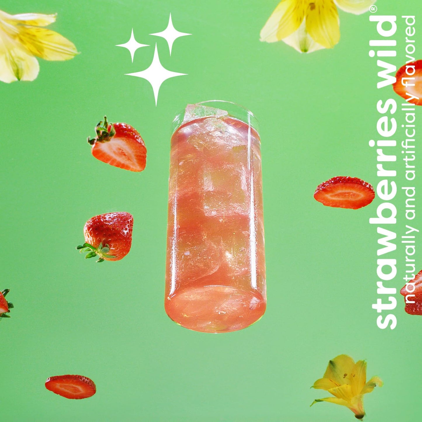 SINGLES TO GO! Strawberry Wild Smoothie Powdered Drink Mix, Aspartame Free, 6 Pack, 0.27 Ounce Each