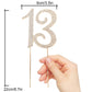 Hatcher lee Bling Crystal Cake Topper - 13th Birthday Decorations, Gold, Model HCL-004, Metal Material